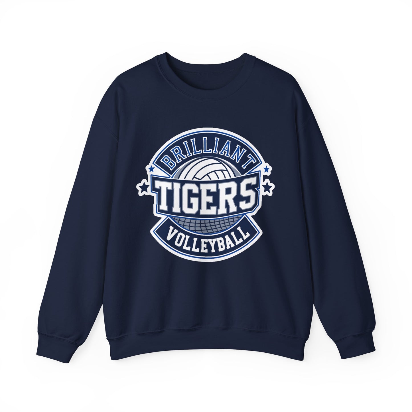 Adult Crewneck Sweatshirt \ Brilliant Tigers Volleyball \ BTV1
