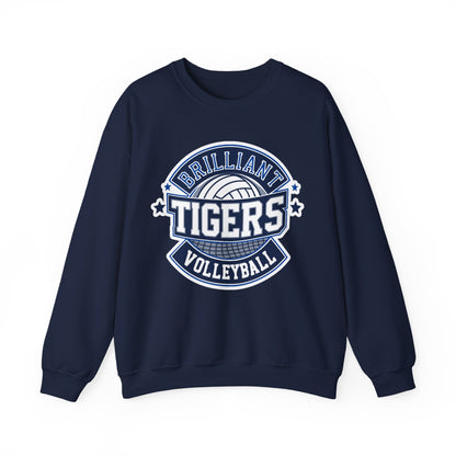 Adult Crewneck Sweatshirt \ Brilliant Tigers Volleyball \ BTV1