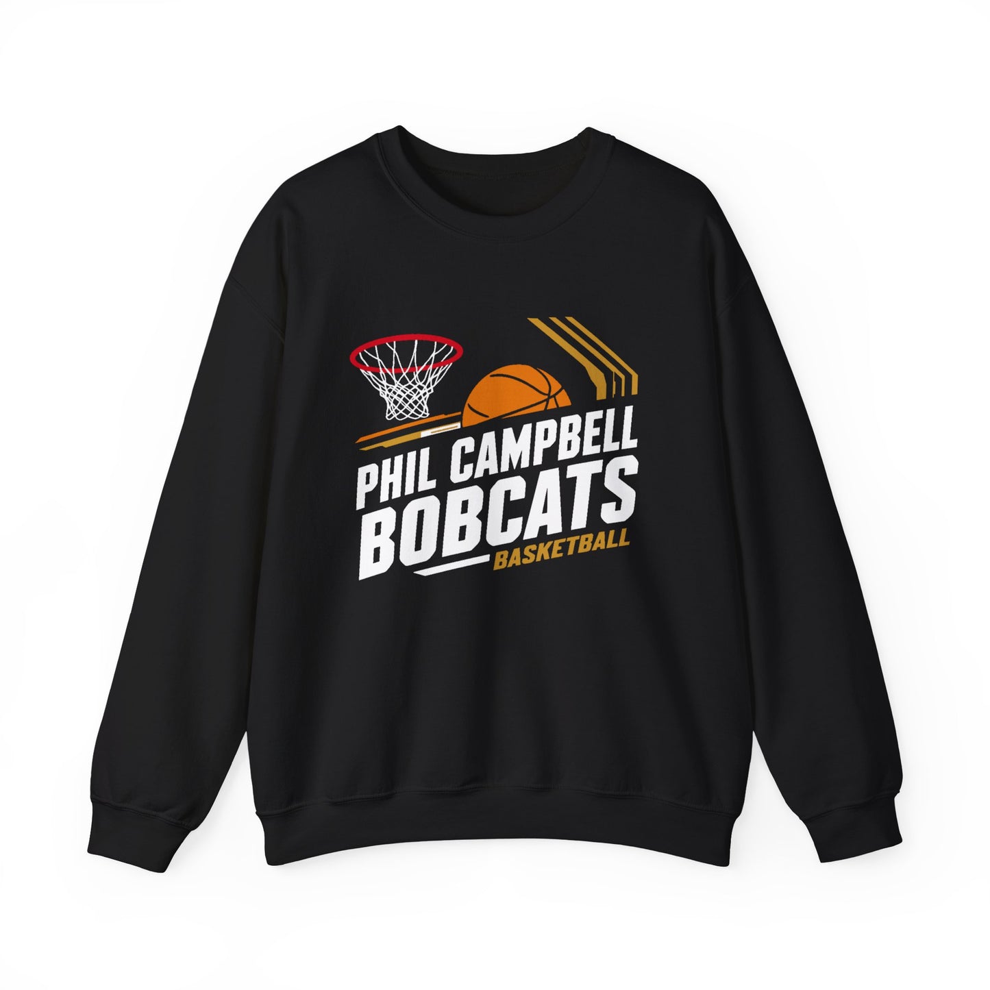 Adult Crewneck Sweatshirt \ Phil Campbell Bobcats Basketball \ PCBBK1