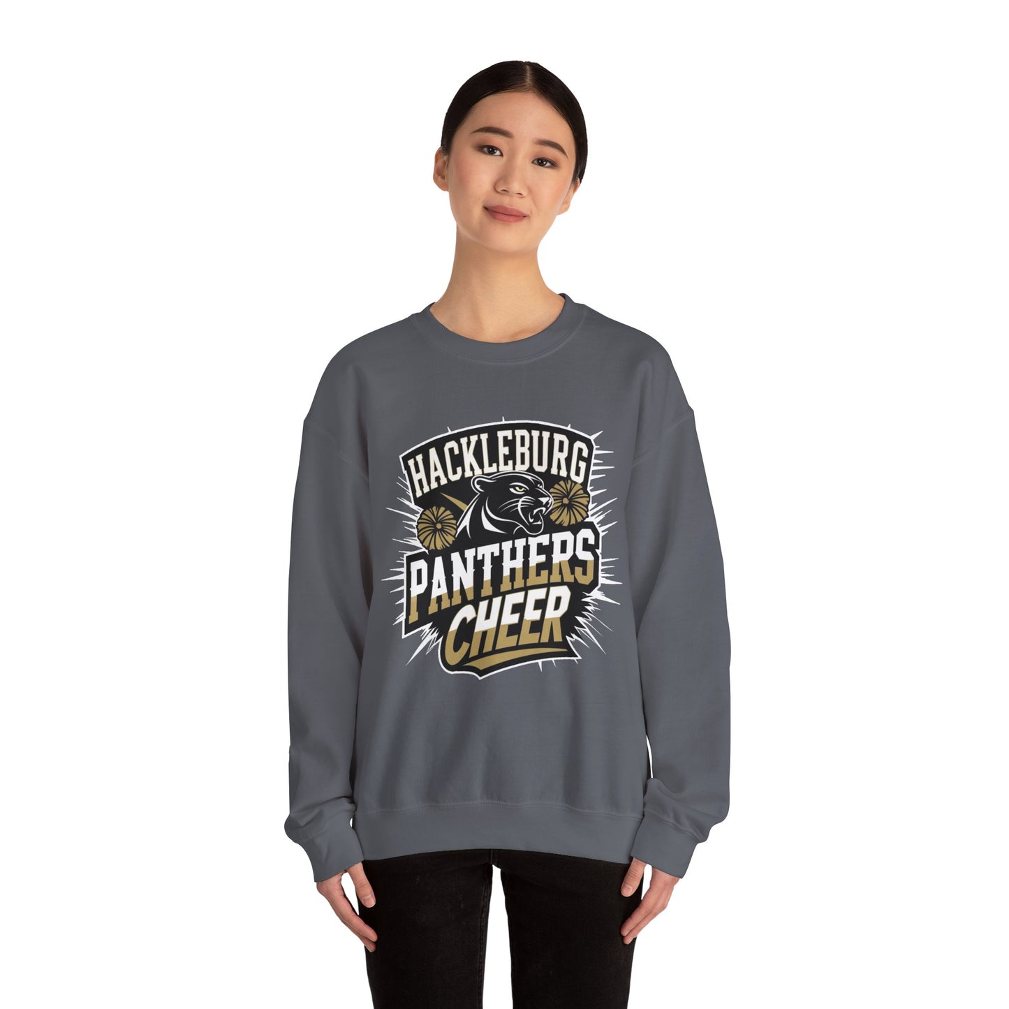 Adult Crewneck Sweatshirt \ Hackleburg Panthers Cheer \ HPC1