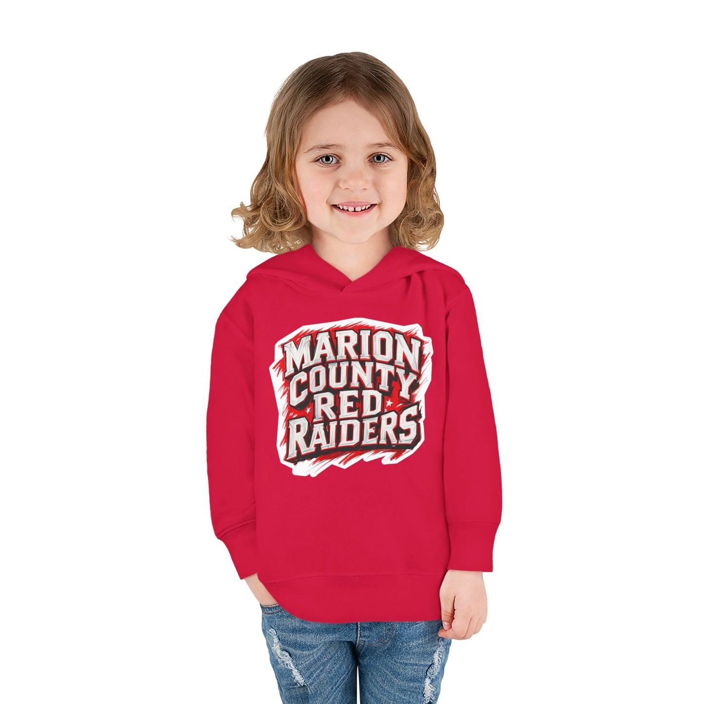 Toddler Hoodie Sweatshirt \ Marion County Red Raiders \ MC1