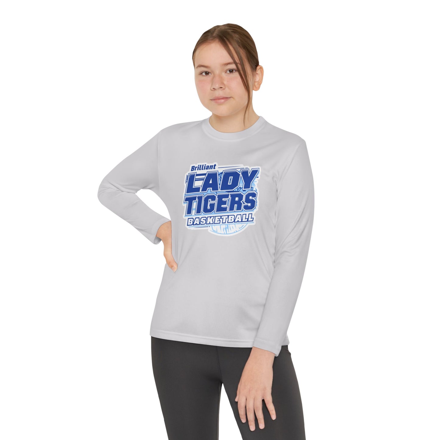 Youth Long Sleeve Tee \ Brilliant Tigers Basketball \ BTBKG2