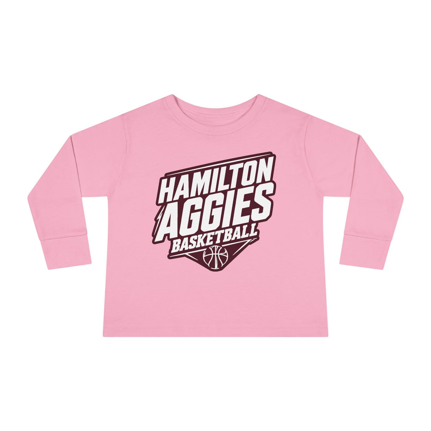 Toddler Long Sleeve Tee \ Hamilton Aggies Basketball \ HABB2