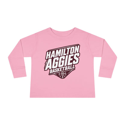 Toddler Long Sleeve Tee \ Hamilton Aggies Basketball \ HABB2