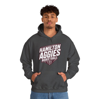 Adult Hoodie Sweatshirt \ Hamilton Aggies Basketball \ HABB2