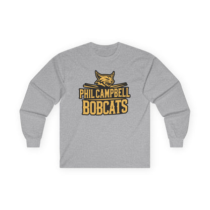 Adult Long Sleeve Tee \ Phil Campbell Bobcats \ PCB2