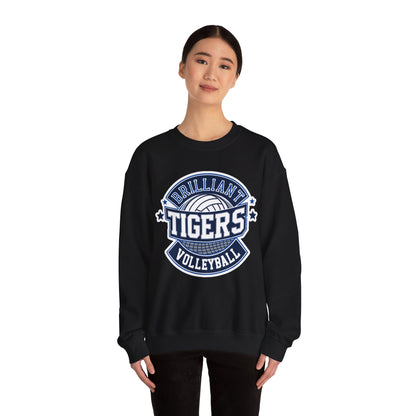 Adult Crewneck Sweatshirt \ Brilliant Tigers Volleyball \ BTV1