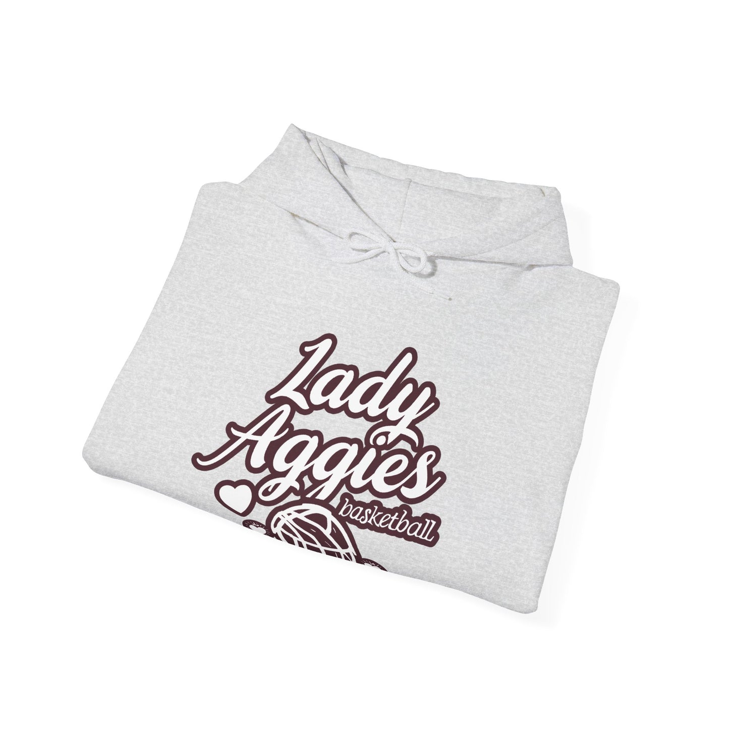 Adult Hoodie Sweatshirt \ Hamilton Aggies Basketball \ HABBG2