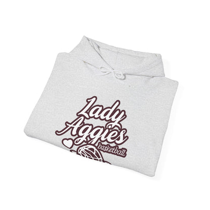 Adult Hoodie Sweatshirt \ Hamilton Aggies Basketball \ HABBG2