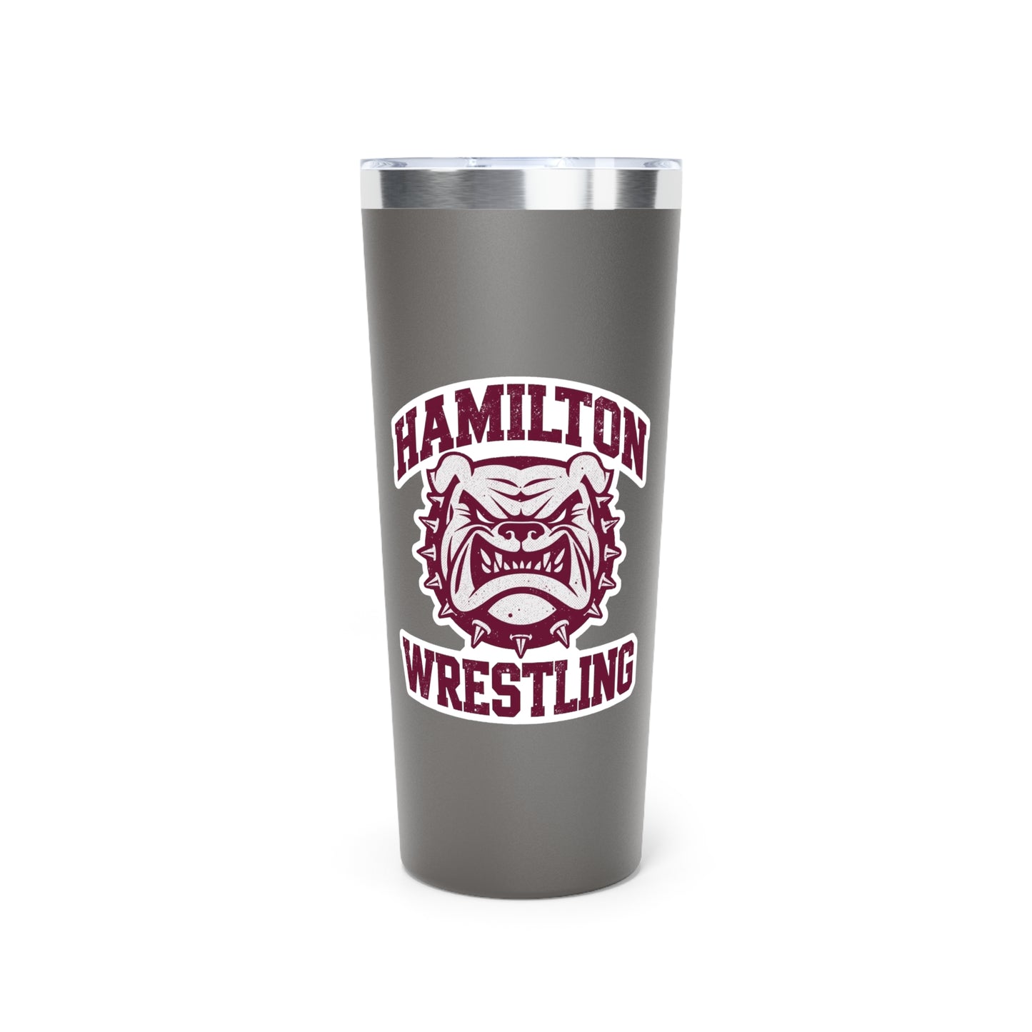 22oz Copper Insulated Tumbler \ Hamilton Aggies Wrestling \ HAW2