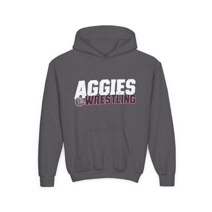 Youth Hoodie Sweatshirt \ Hamilton Aggies Wrestling \ HAW3