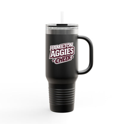 40oz Insulated Tumbler \ Hamilton Aggies Cheer \ Style 1