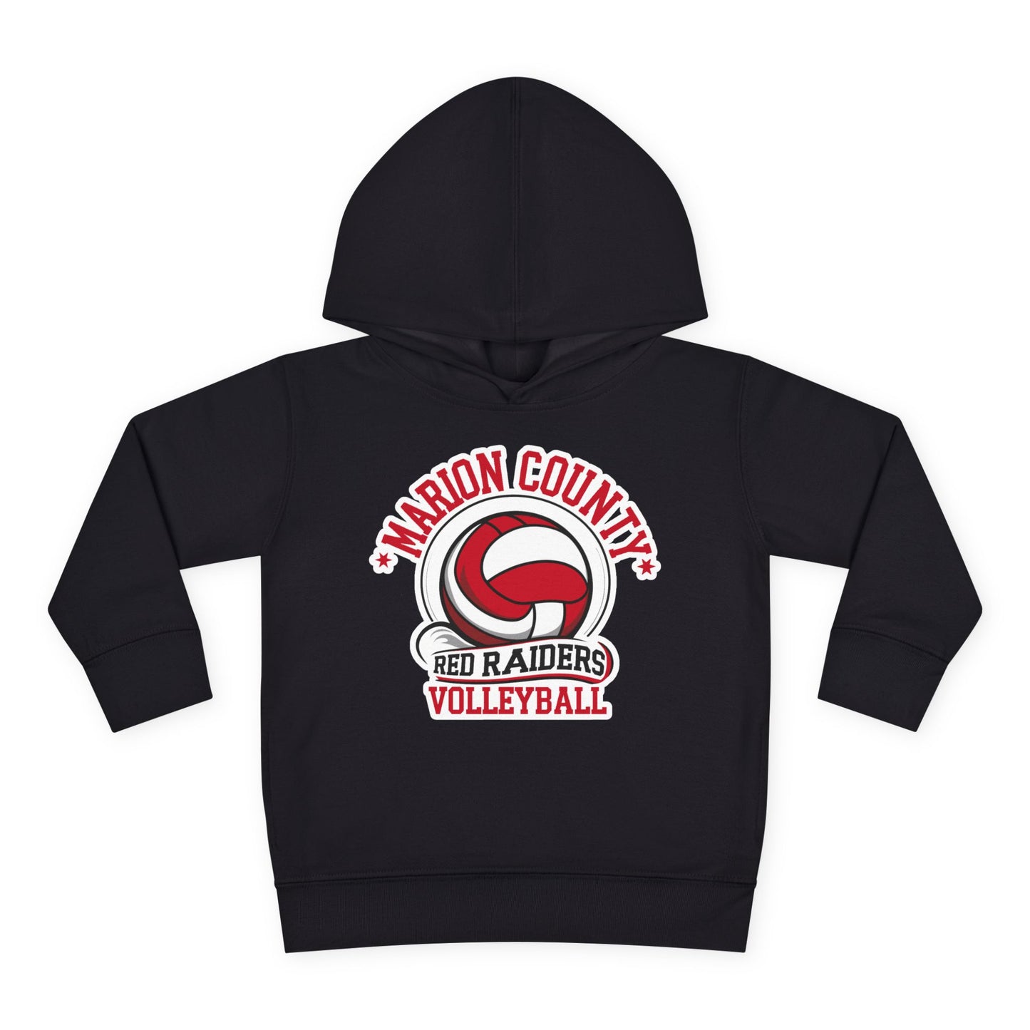Toddler Hoodie Sweatshirt \ Marion County Red Raiders Volleyball \ MCV1