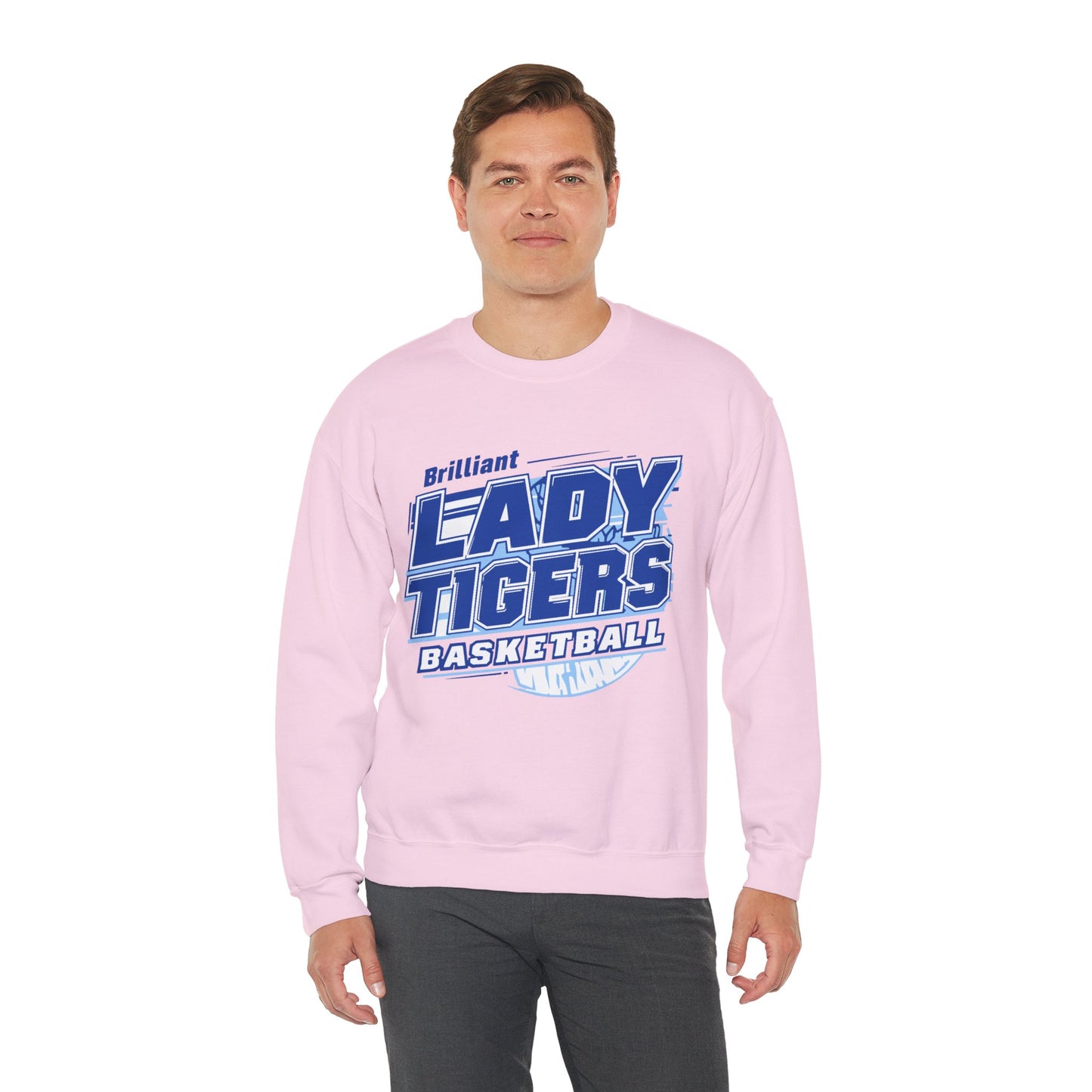 Adult Crewneck Sweatshirt \ Brilliant Tigers Basketball \ BTBKG2