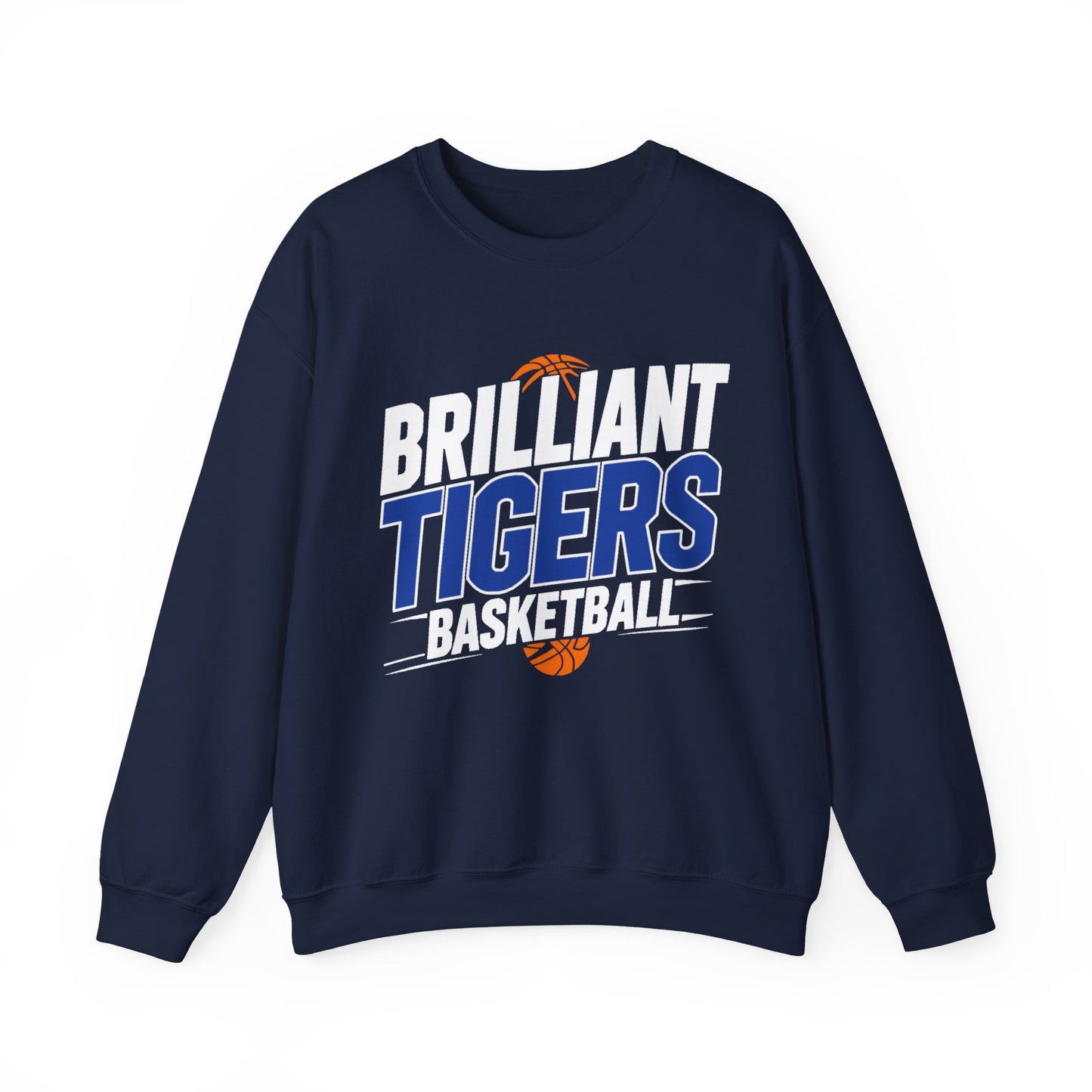 Adult Crewneck Sweatshirt \ Brilliant Tigers Basketball \ BTBK1