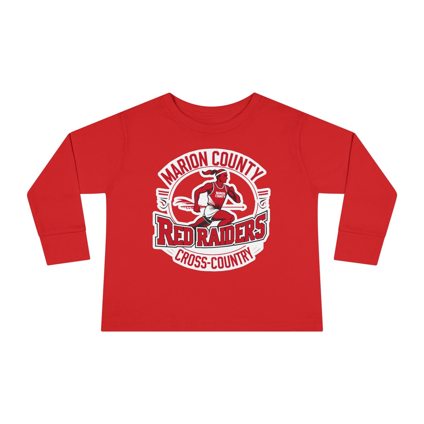 Toddler Long Sleeve Tee \ Marion County Red Raiders Cross-Country \ MCCC2