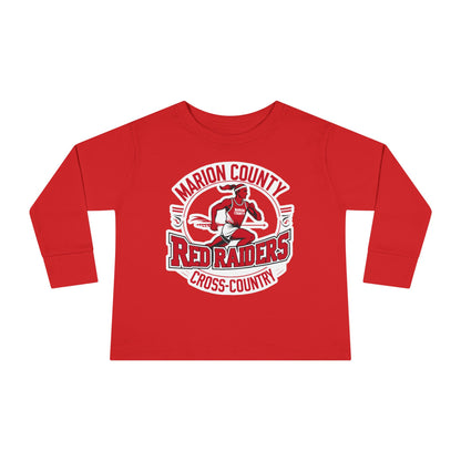Toddler Long Sleeve Tee \ Marion County Red Raiders Cross-Country \ MCCC2
