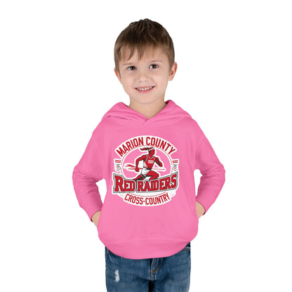 Toddler Hoodie Sweatshirt \ Marion County Red Raiders Cross-Country \ MCCC2