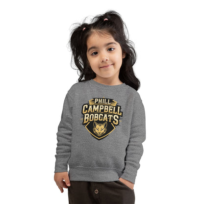 Toddler Crewneck Sweatshirt \ Phill Campbell Bobcats \ PCB1