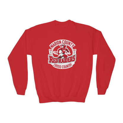 Youth Crewneck Sweatshirt \ Marion County Red Raiders Cross-Country \ MCCC2