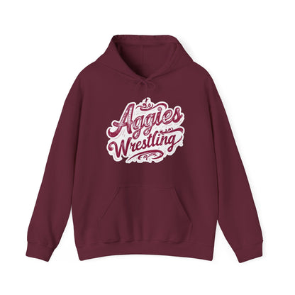 Adult Hoodie Sweatshirt \ Hamilton Aggies Wrestling \ HAWG2
