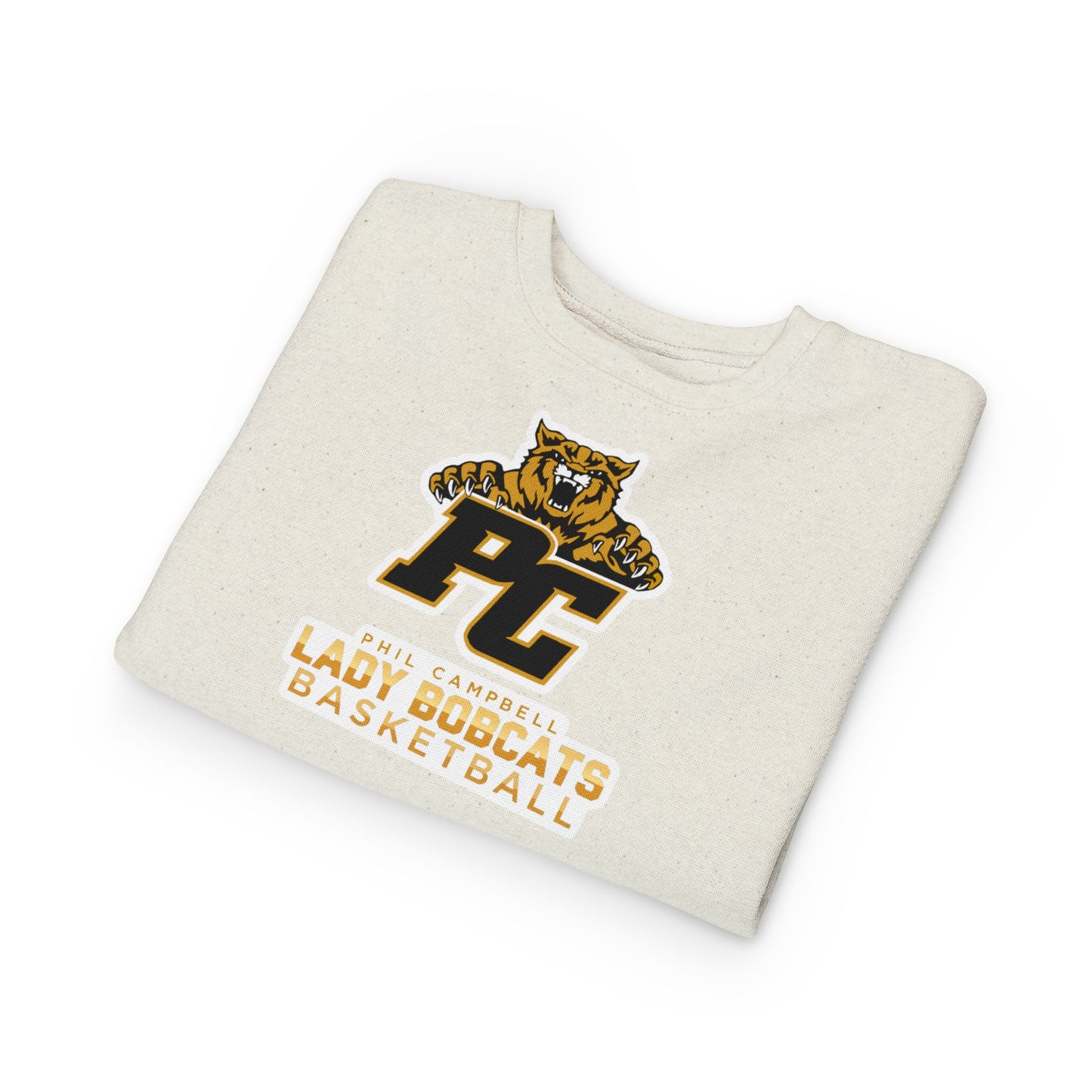 Toddler Crewneck Sweatshirt \ Phil Campbell Bobcats Basketball \ PCBBKG1