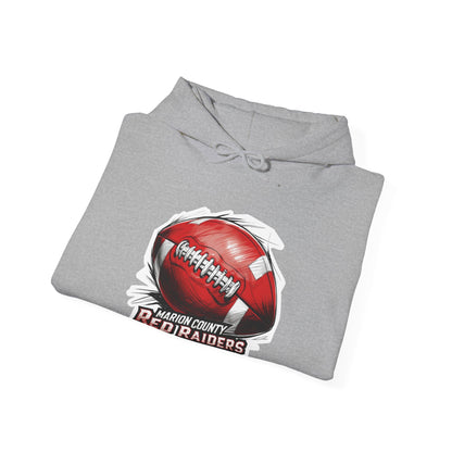 Adult Hoodie Sweatshirt \ Marion County Red Raiders Football \ MCF1