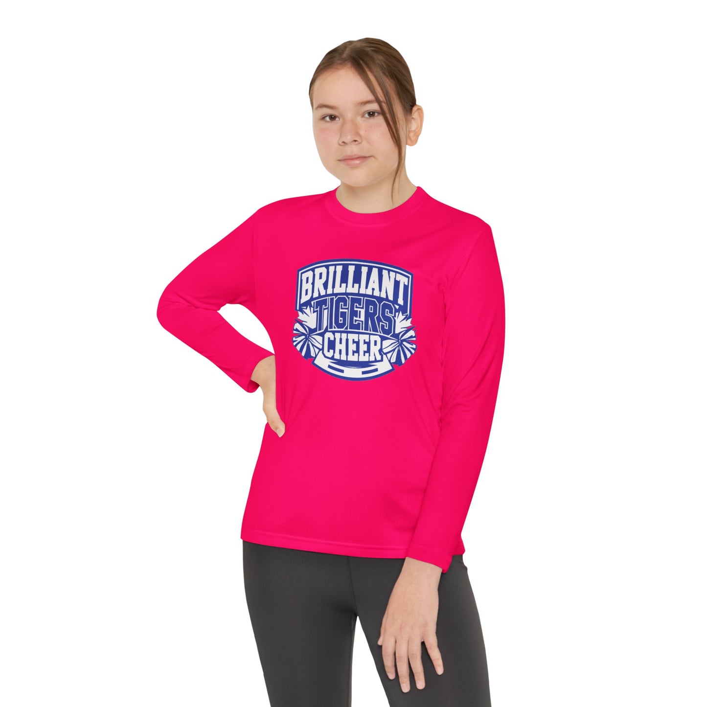 Youth Long Sleeve Tee \ Brilliant Tigers Cheer \ BTC1