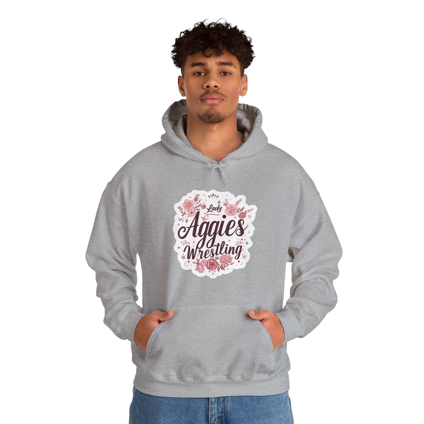 Adult Hoodie Sweatshirt \ Hamilton Aggies Wrestling \ HAWG1