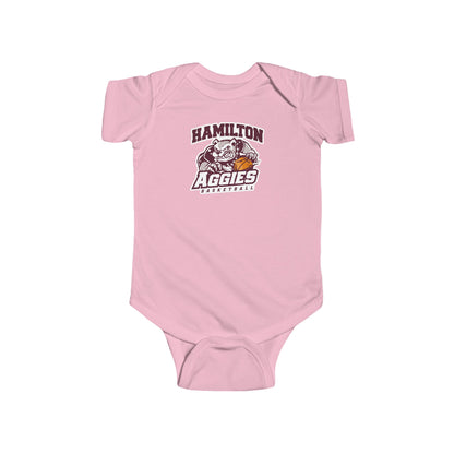 Short Sleeve Baby Bodysuit \ Hamilton Aggies Basketball \ HABB1