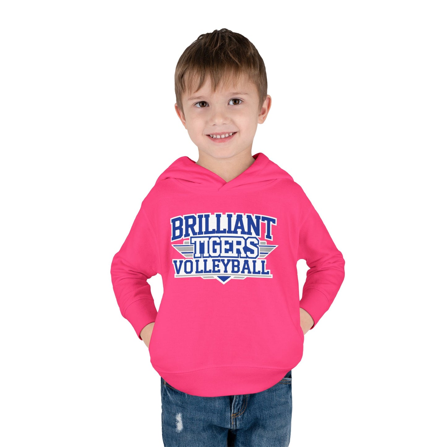 Toddler Hoodie Sweatshirt \ Brilliant Tigers Volleyball \ BTV2