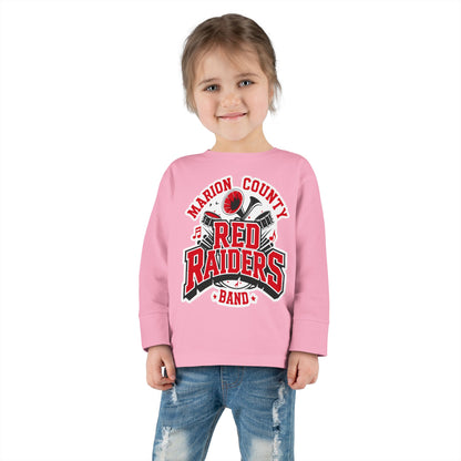 Toddler Long Sleeve Tee \ Marion County Red Raiders Band \ MCB2