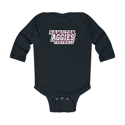 Long Sleeve Baby Bodysuit \ Hamilton Aggies Football \ HAF1
