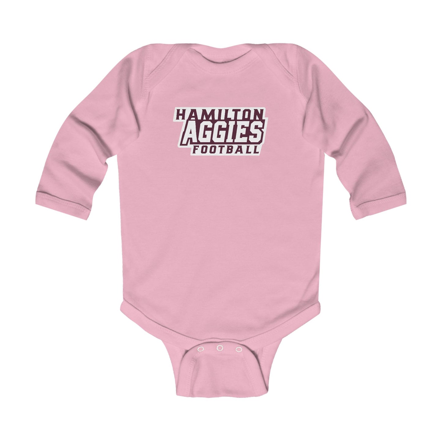 Long Sleeve Baby Bodysuit \ Hamilton Aggies Football \ HAF1