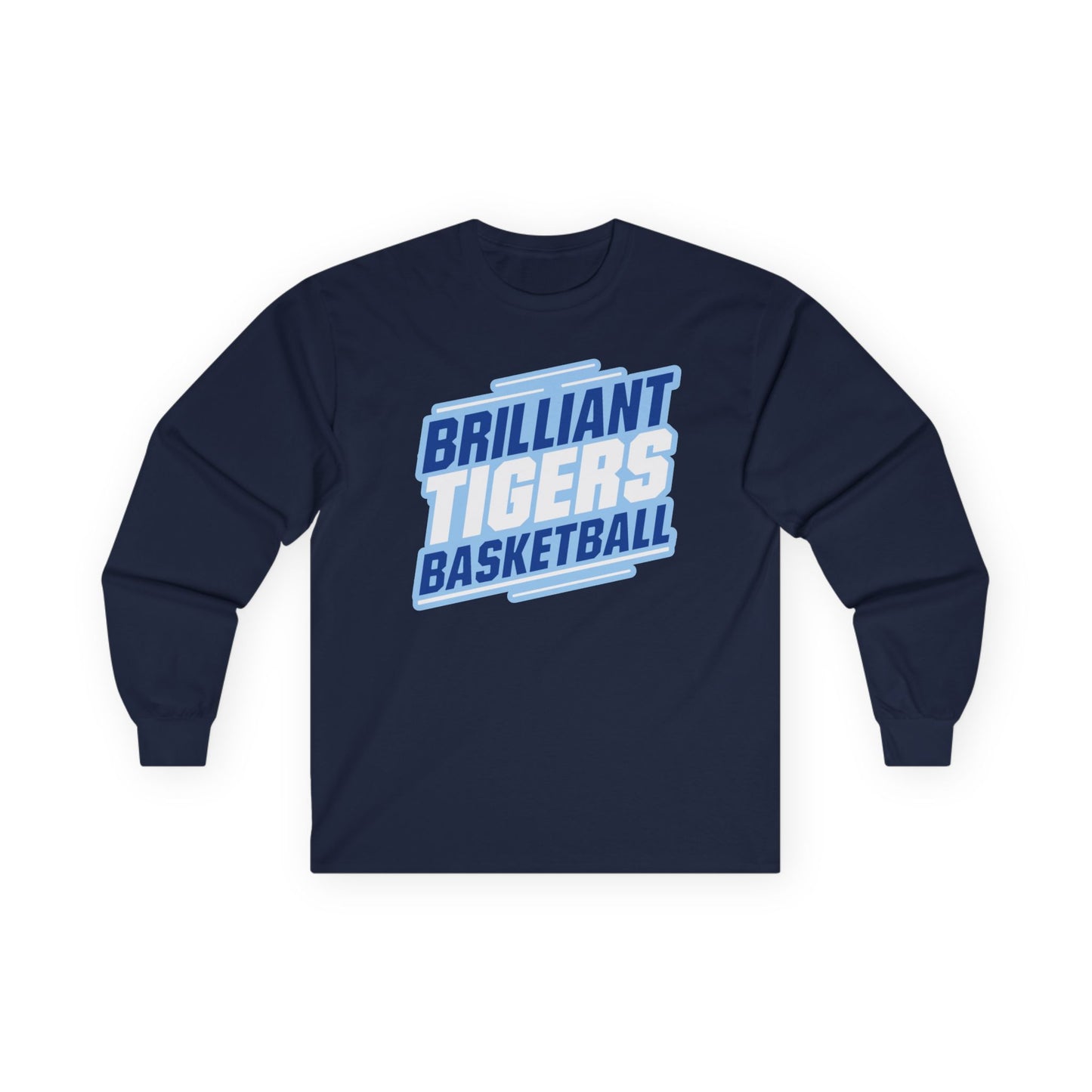 Adult Long Sleeve Tee \ Brilliant Tigers Basketball \ BTBK2