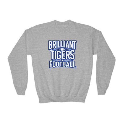 Youth Crewneck Sweatshirt \ Brilliant Tigers Football \ BTF1