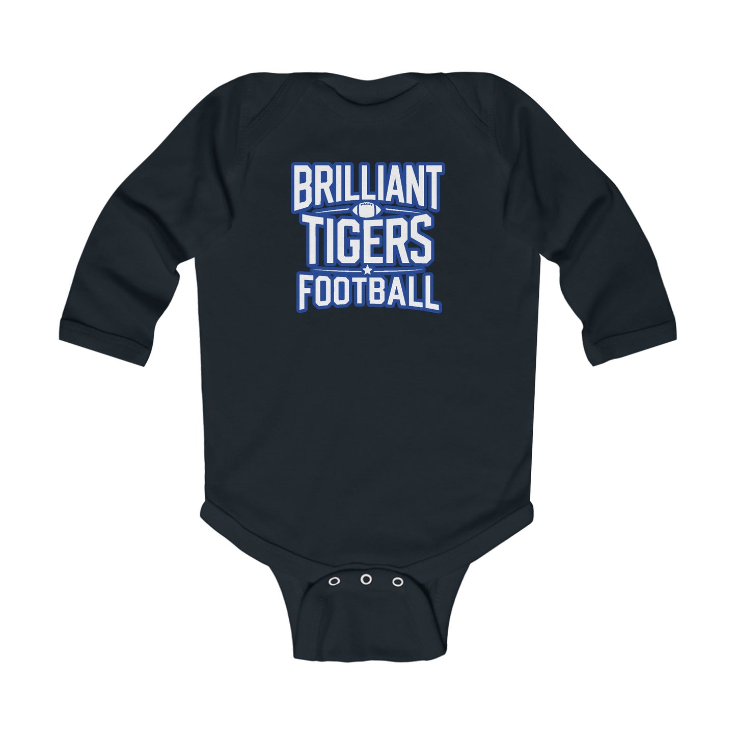 Long Sleeve Baby Bodysuit \ Brilliant Tigers Football \ BTF1