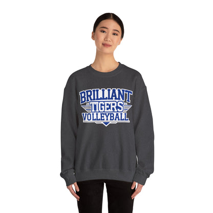 Adult Crewneck Sweatshirt \ Brilliant Tigers Volleyball \ BTV2
