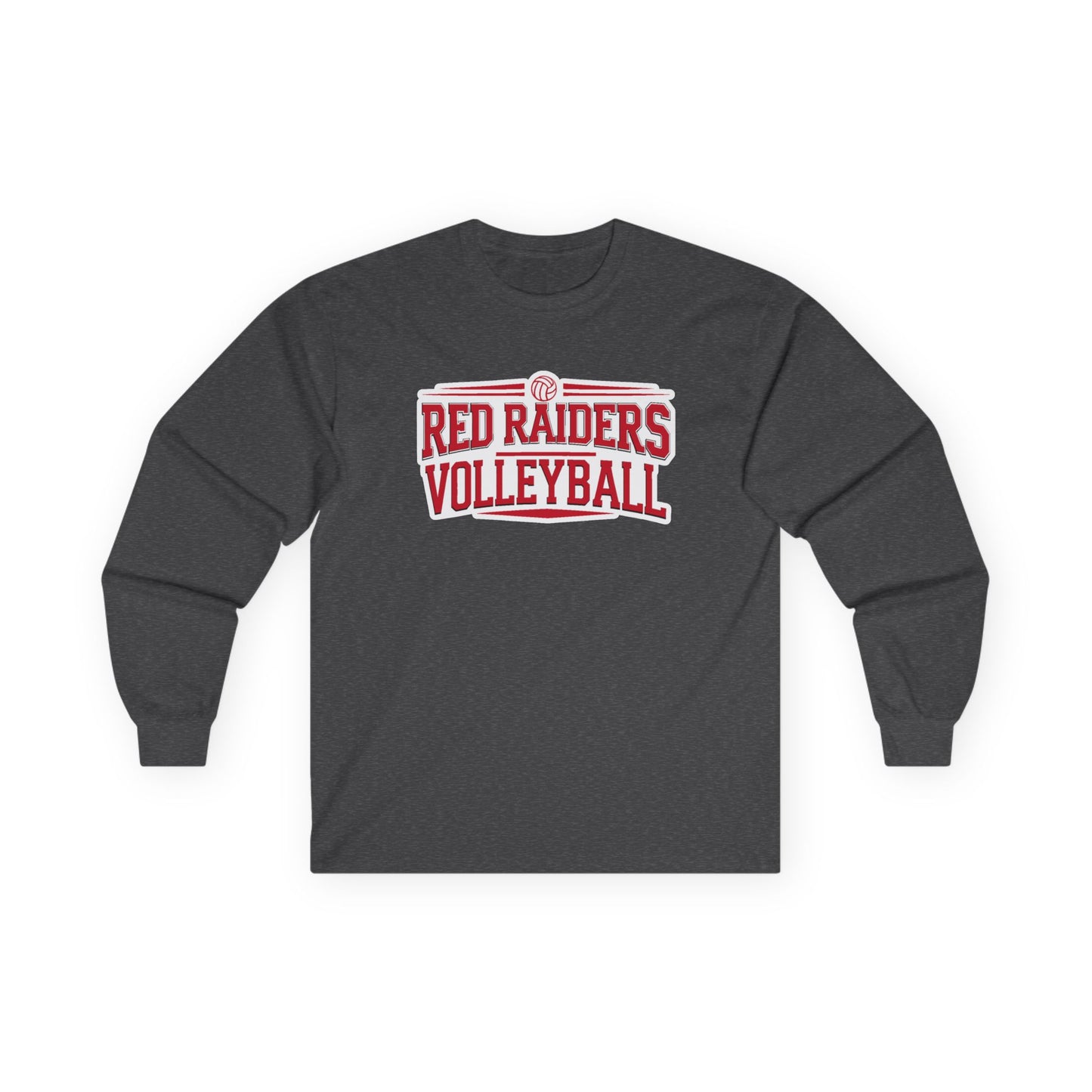 Adult Long Sleeve Tee \ Marion County Red Raiders Volleyball \ MCV2