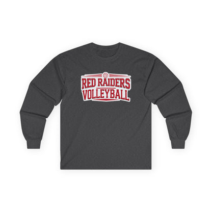 Adult Long Sleeve Tee \ Marion County Red Raiders Volleyball \ MCV2