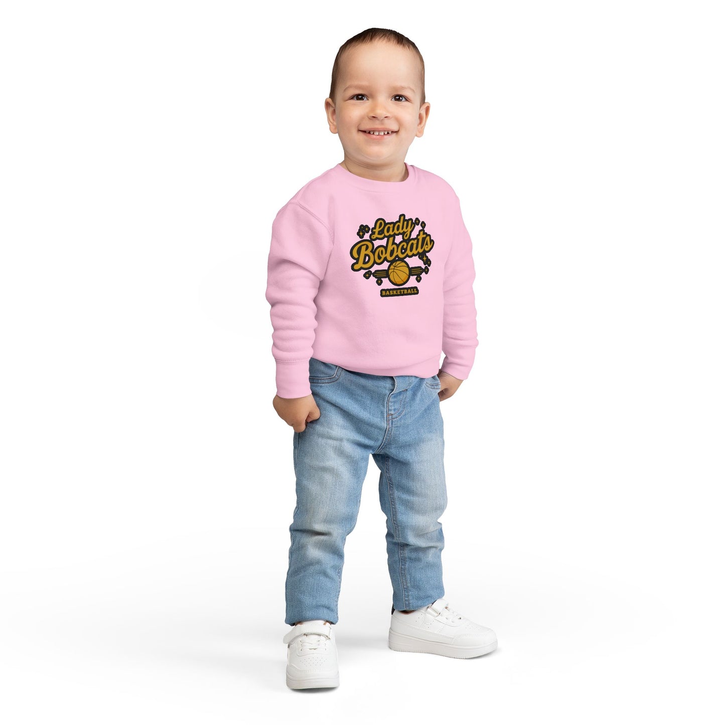 Toddler Crewneck Sweatshirt \ Phil Campbell Bobcats Basketball \ PCBBKG2