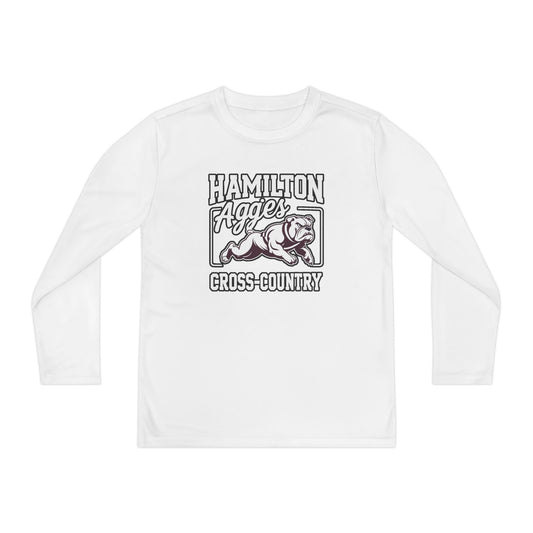 Youth Long Sleeve Tee \ Hamilton Aggies Cross-Country \ HCC2