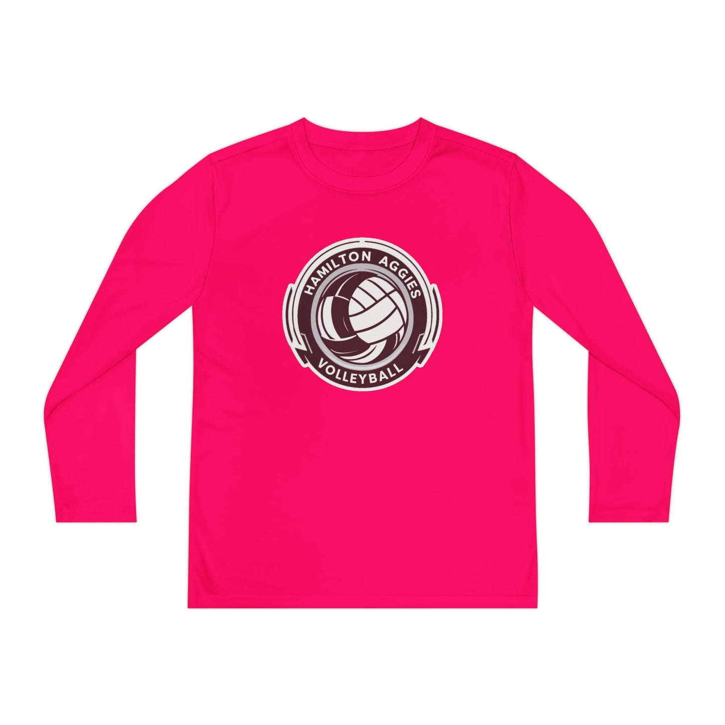 Adult Long Sleeve Tee \ Hamilton Aggies Volleyball \ HAV1