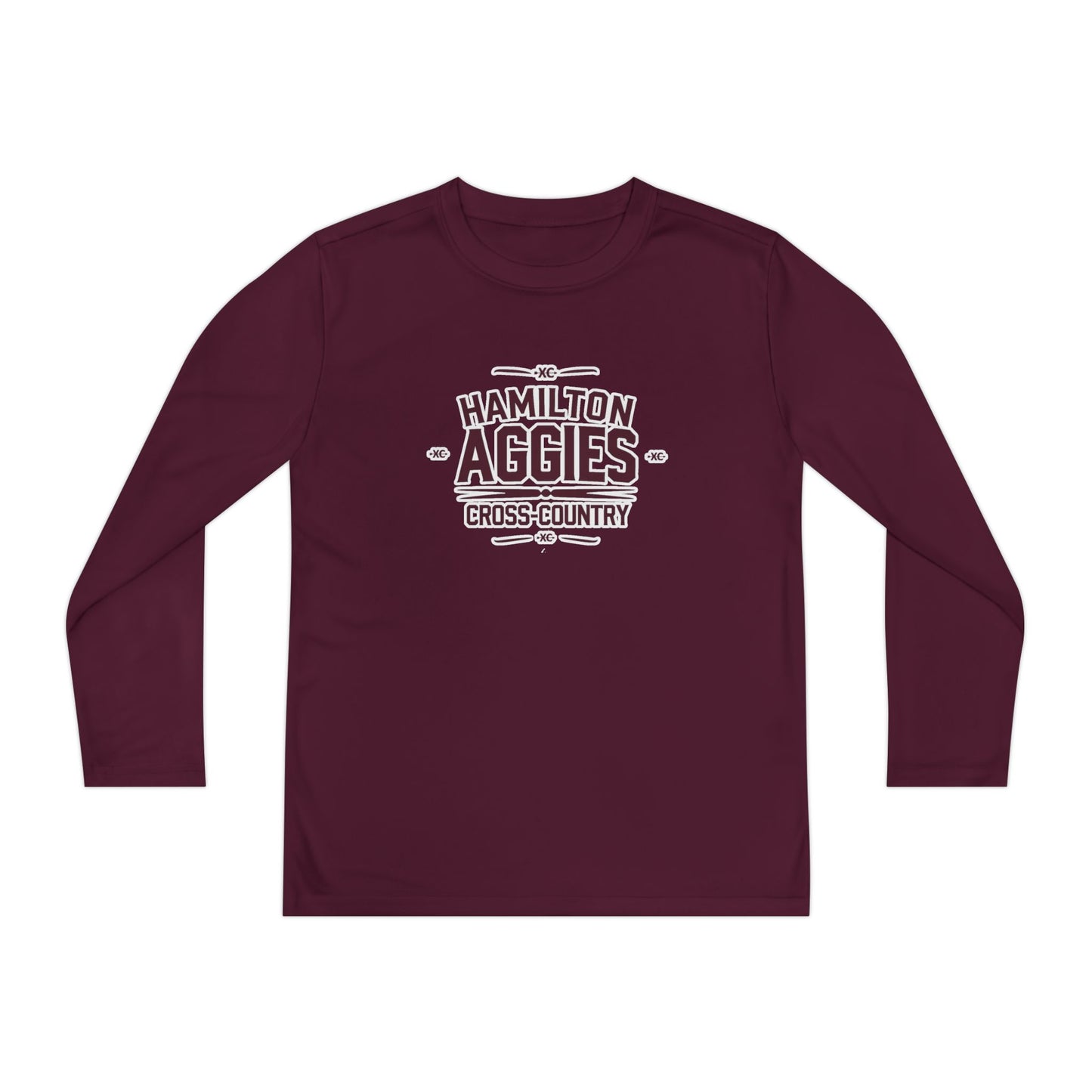 Youth Long Sleeve Tee \ Hamilton Aggies Cross-Country \ HCC1