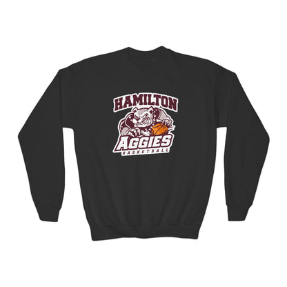 Youth Crewneck Sweatshirt \ Hamilton Aggies Basketball \ HABB1