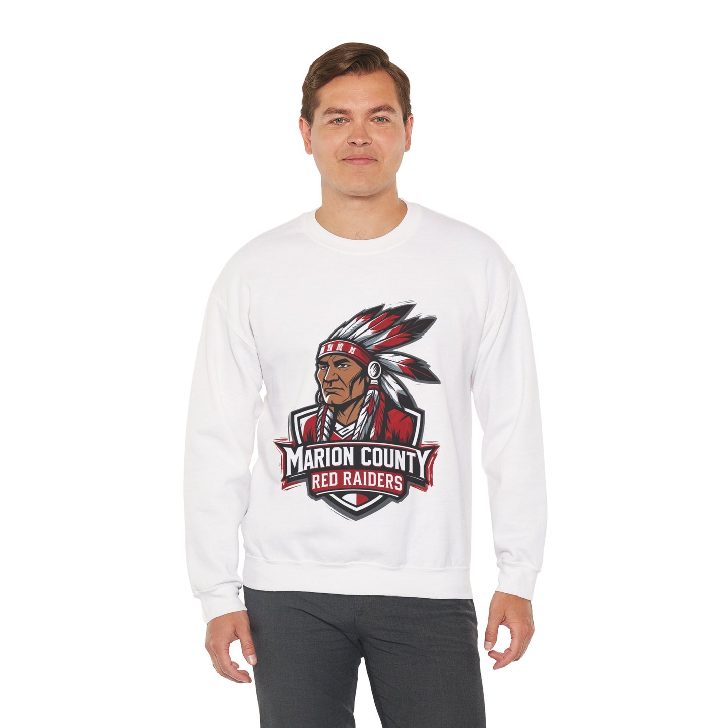 Adult Crewneck Sweatshirt \ Marion County Red Raiders \ MC2