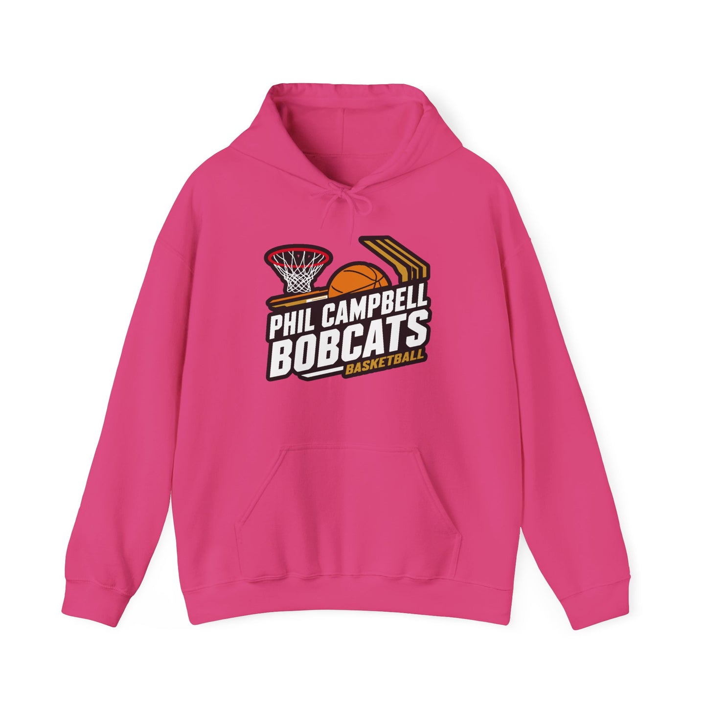 Adult Hoodie Sweatshirt \ Phil Campbell Bobcats Basketball \ PCBBK1