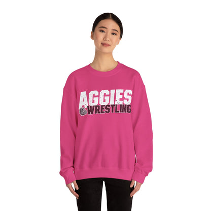 Adult Crewneck Sweatshirt \ Hamilton Aggies Wrestling \ HAW3