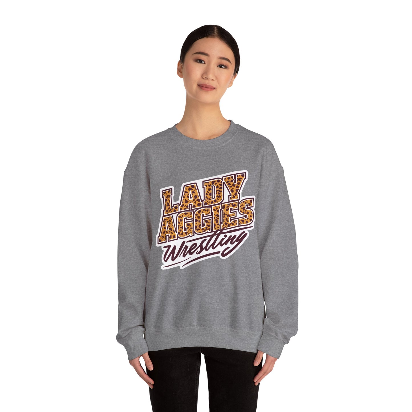 Adult Crewneck Sweatshirt \ Hamilton Aggies Wrestling \ HAWG3