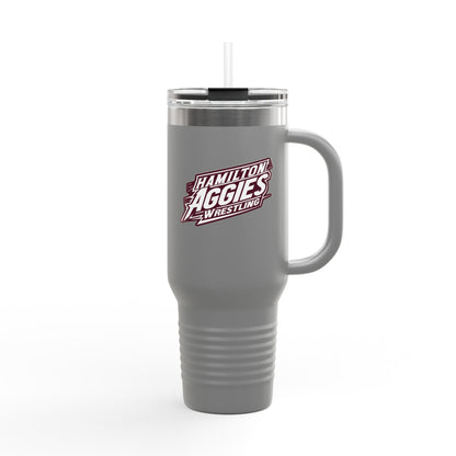 40oz Insulated Tumbler \ Hamilton Aggies Wrestling \ HAW1